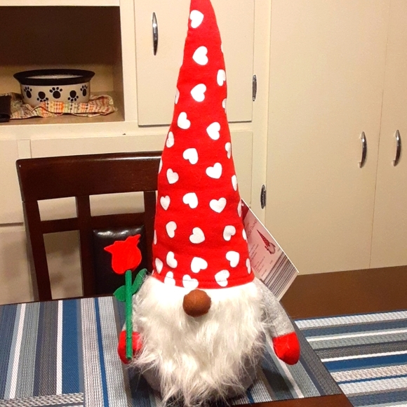 Valentines Day Gnome Plush 20" Tall Huntington Home New - Picture 2 of 7